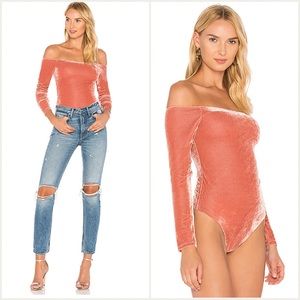 Privacy Please Camellia velvet bodysuit